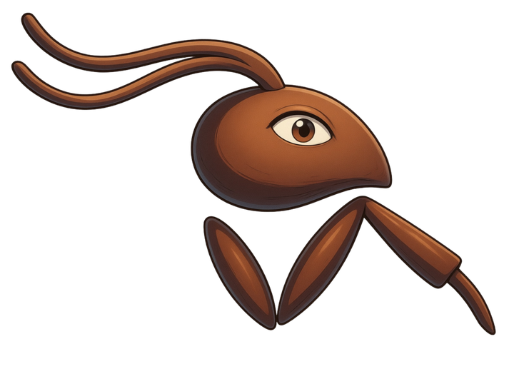 Animated-style ANT Ideas character